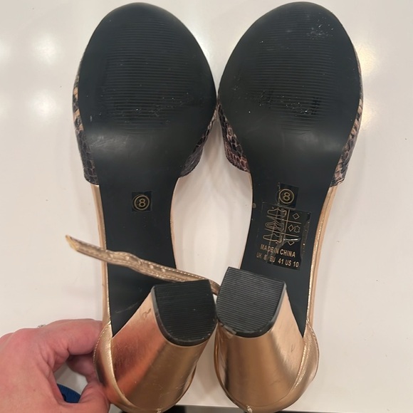 Glamorous Fall Mary Jane heels Faux snakeskin high heel size 10 Comfortable - Picture 6 of 8